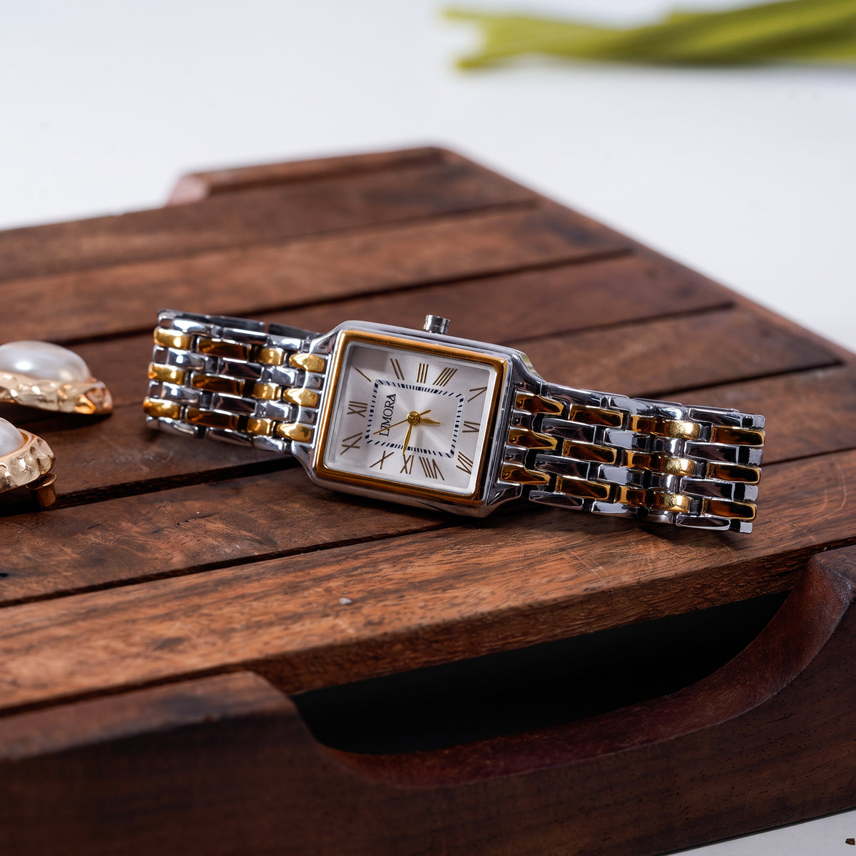 Limora Regal Collection White Dual Tone Steel Watch