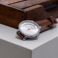 Limora Classic Drift Silver Dial Brown Leather Watch
