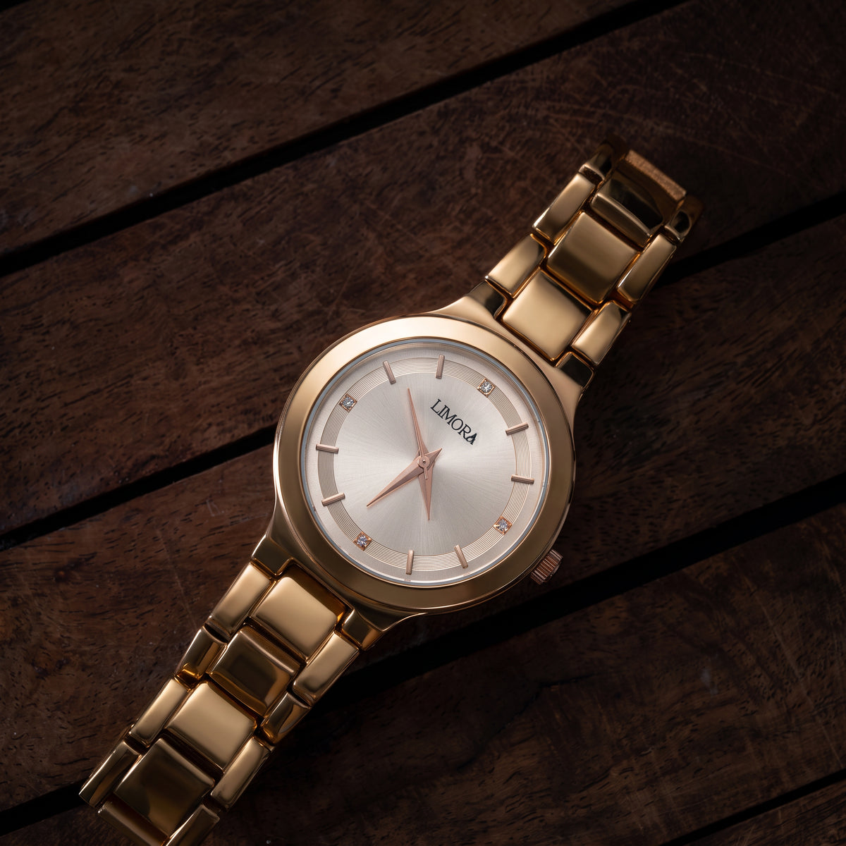 Limora Rose Gold Grace Elegant Stainless Steel Women's Watch