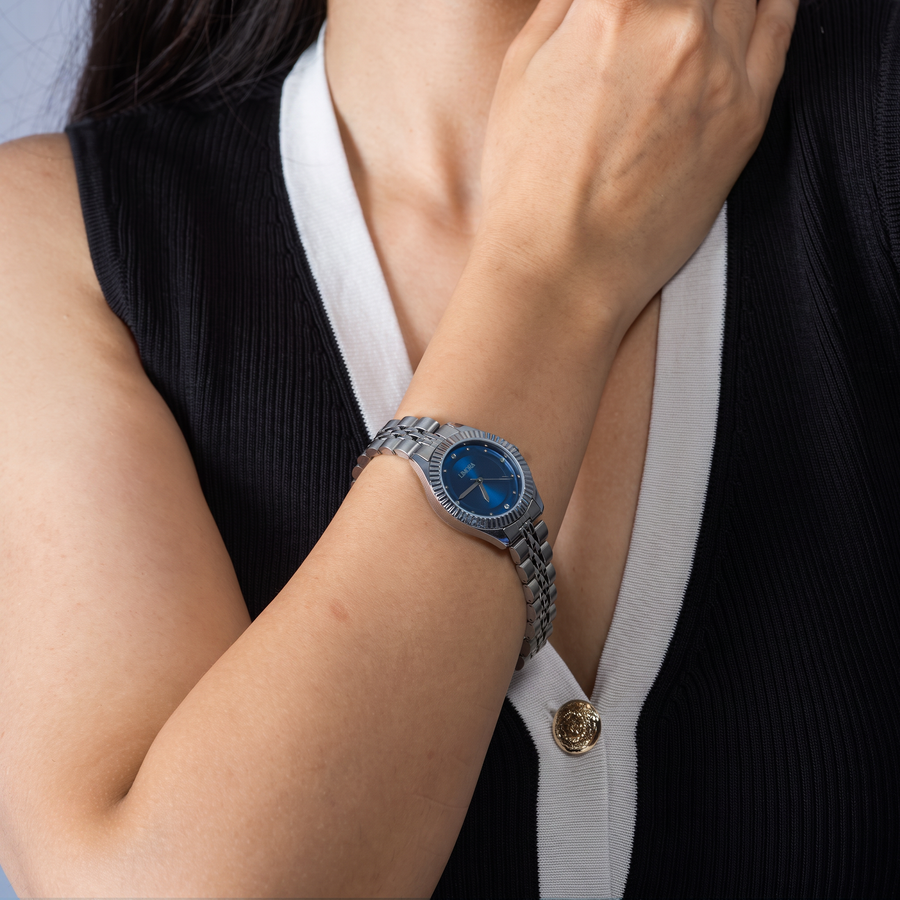 Limora Azure Luxe Blue Dial Stainless Steel Women's Watch