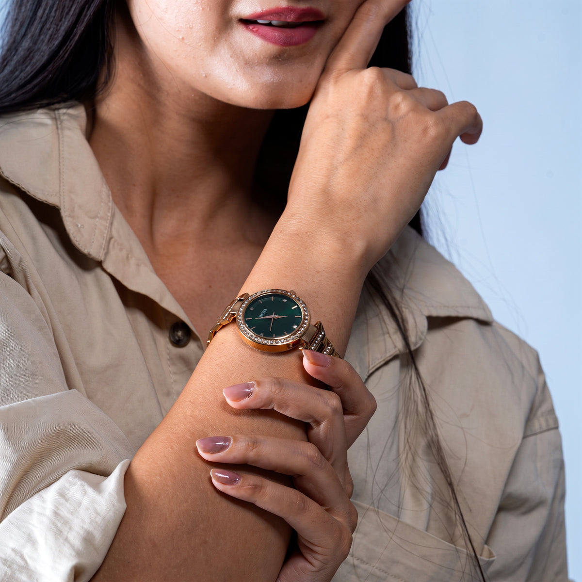 Limora Emerald Éclat Green Dial Rose Gold Women's Watch