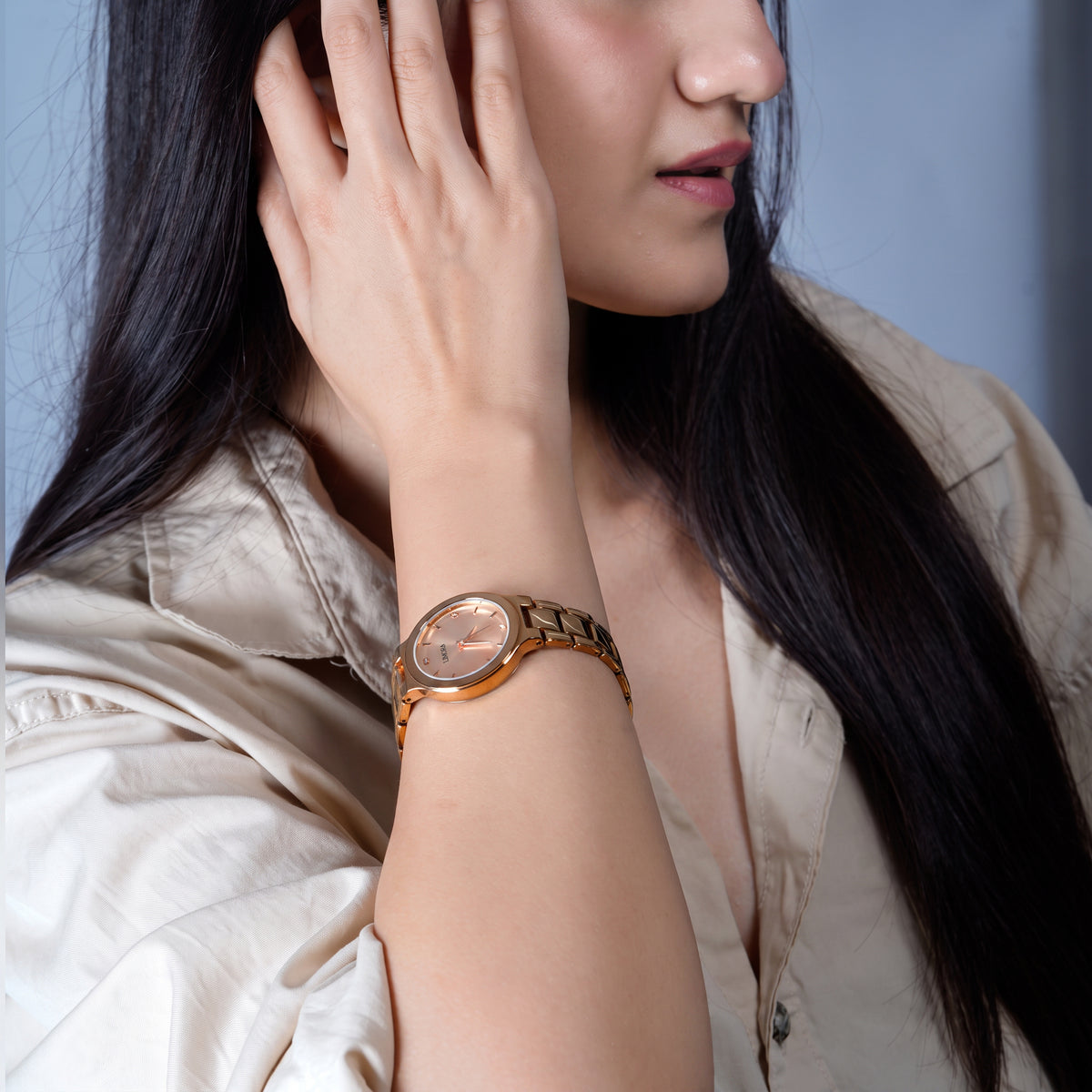 Limora Rose Gold Grace Elegant Stainless Steel Women's Watch