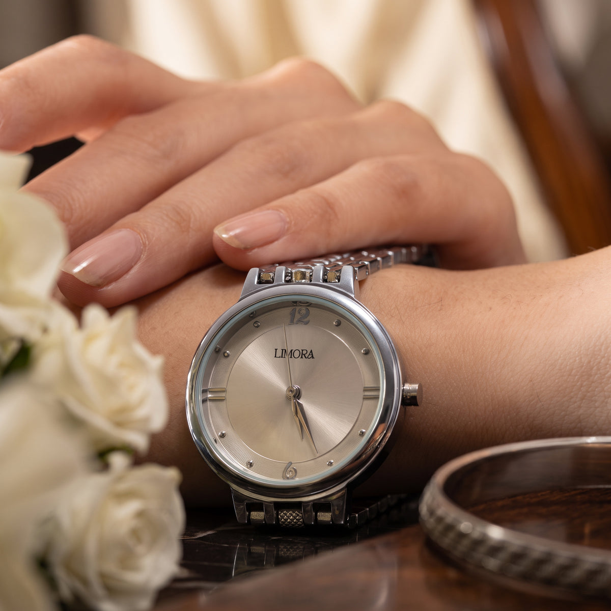 Limora Silver Grace White Dial Women's Watch